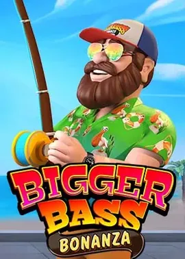 Fishing bonanza slot with bigger catches and money symbol collects.