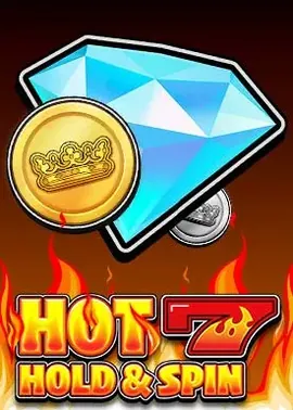 Hot sevens slot with hold-and-spin respins and fiery jackpots.